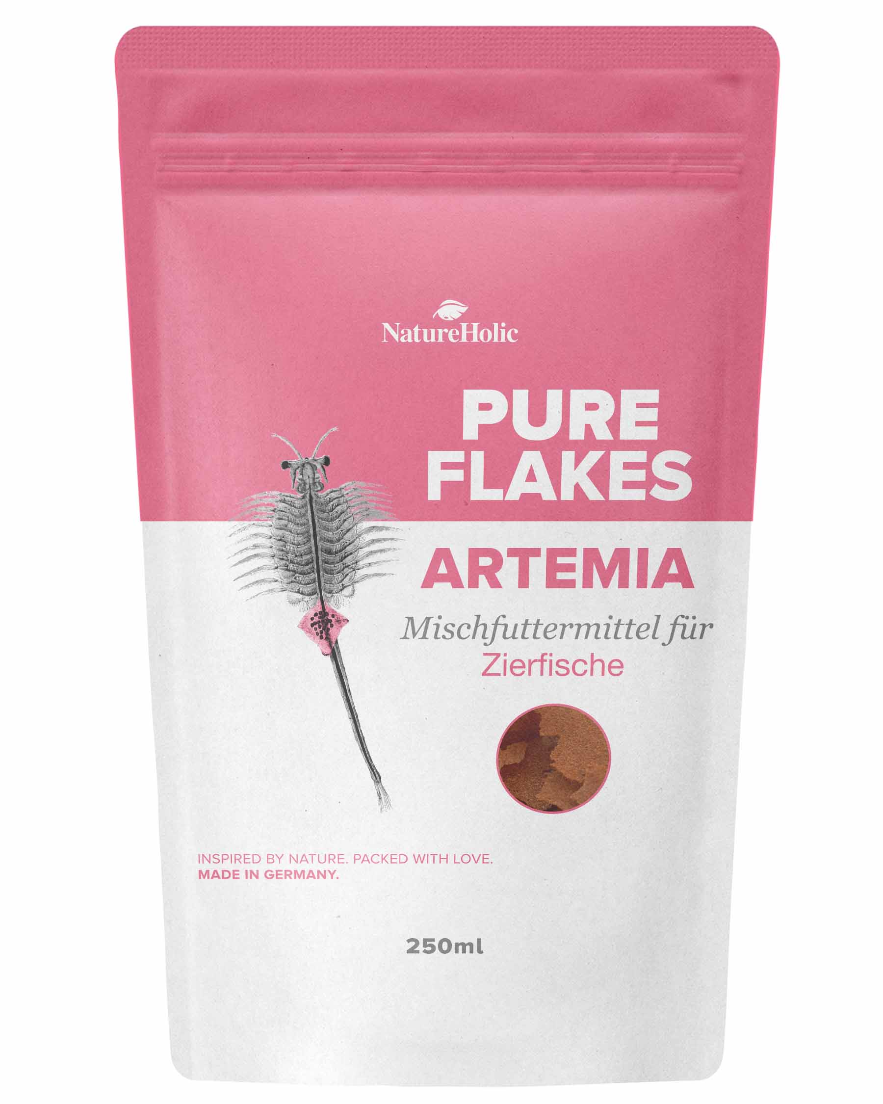 Beutel Artemia-Flockenfutter für Zierfische 250ml